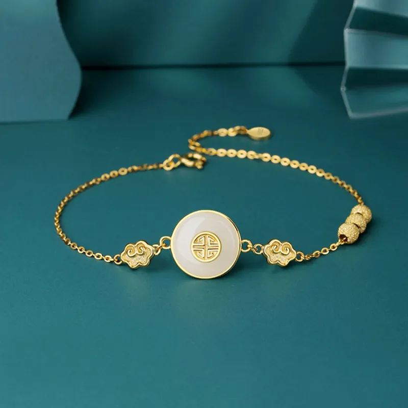 Love Jewelry Bracelets Pale Greenish White Jade Unisex-1