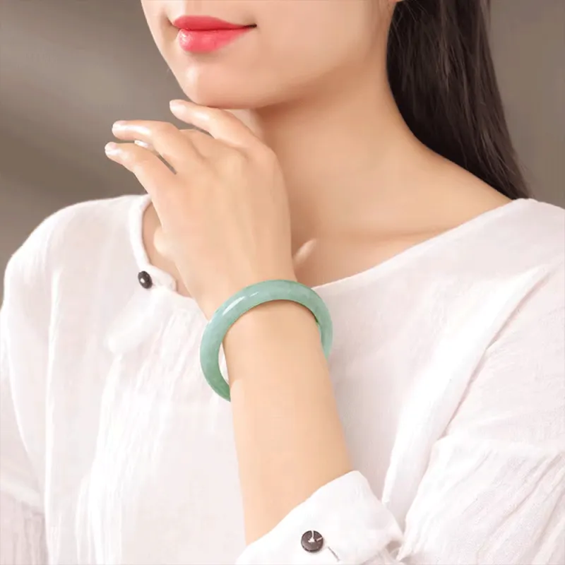 Love Jewelry Guizhou Green Jade Bangles Women's-1