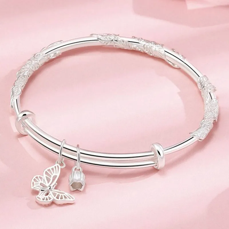 Love Jewelry S999 Fine Silver Sterling Silver Bracelets Women's-7