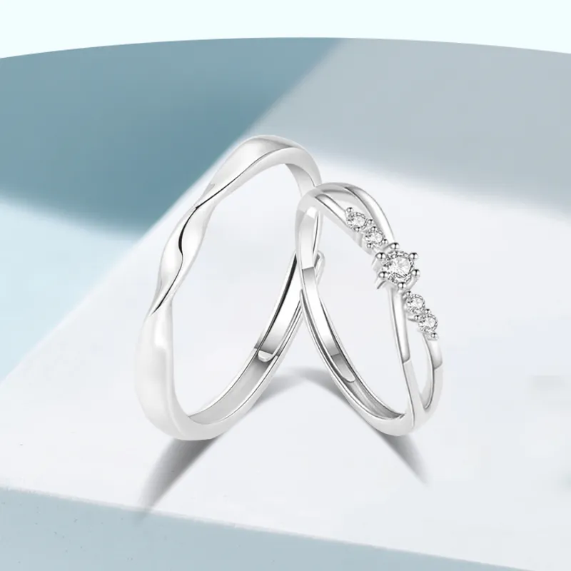 Love Jewelry Sterling Silver Rings Unisex-2