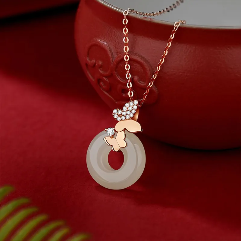 Love Jewelry Pendants Pale Greenish White Jade Unisex-3