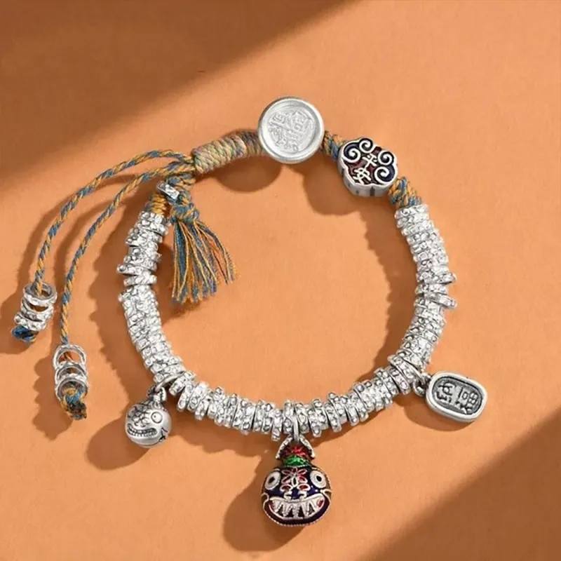 Love Jewelry 999 Fine Silver Pure Silver Bracelets Unisex-4