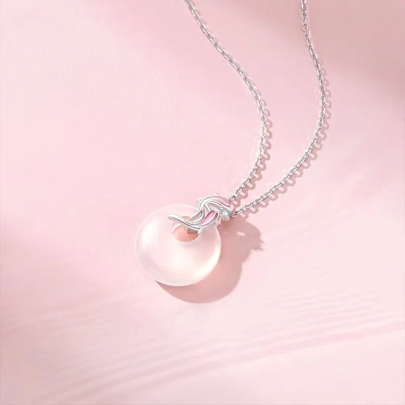 Love Jewelry Chalcedony Necklaces Women's-3