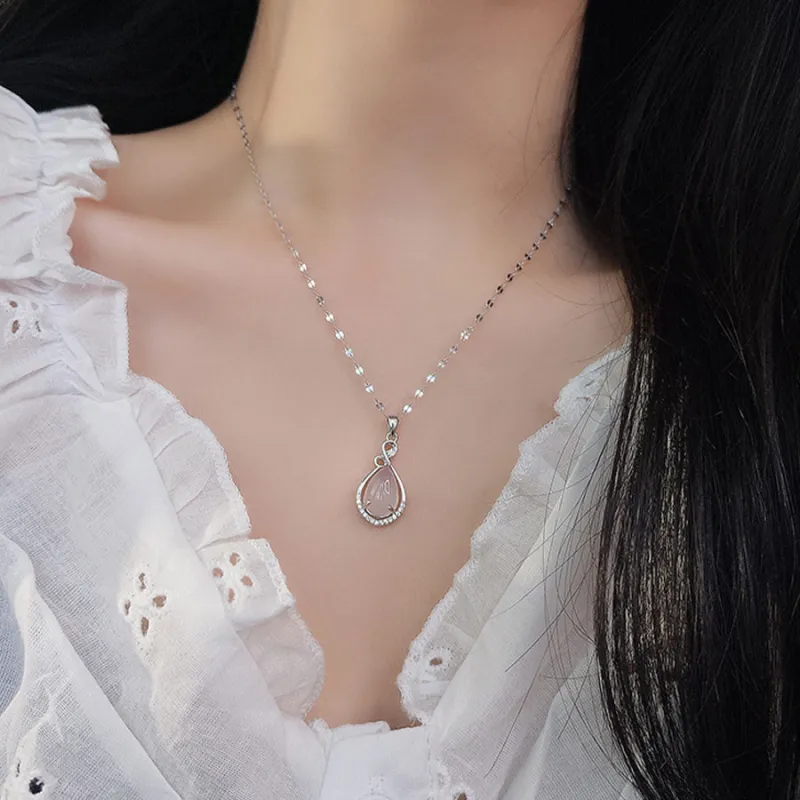 Love Jewelry Chalcedony Necklaces Unisex-4