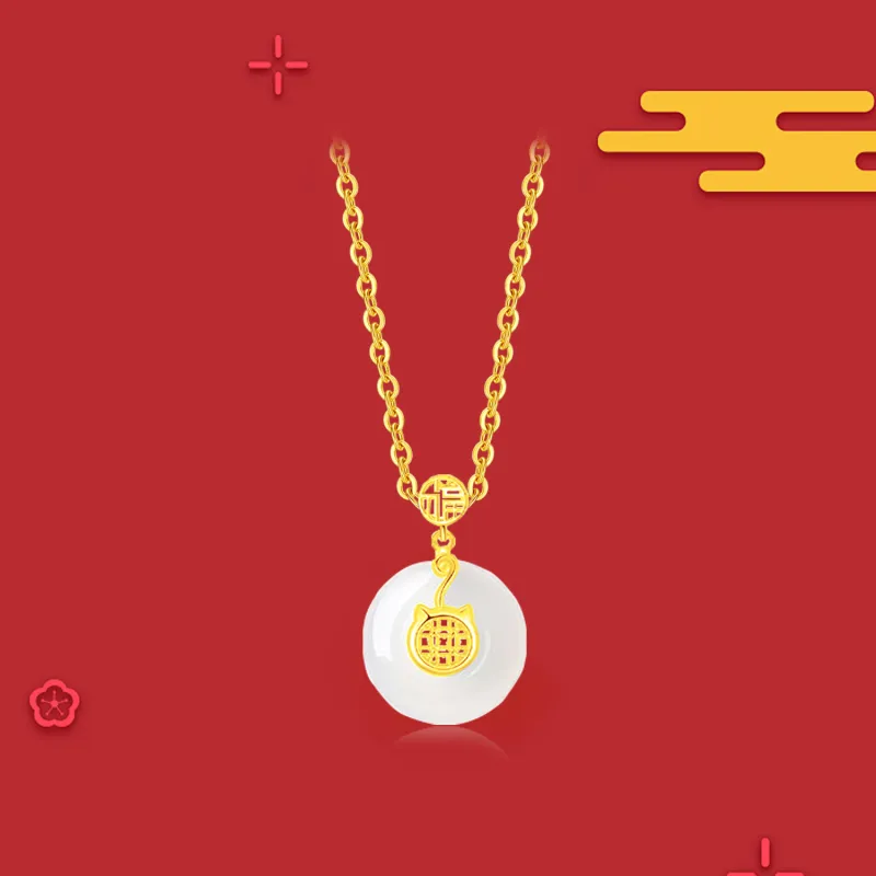 Love Jewelry Chalcedony Jade Necklaces Unisex-4