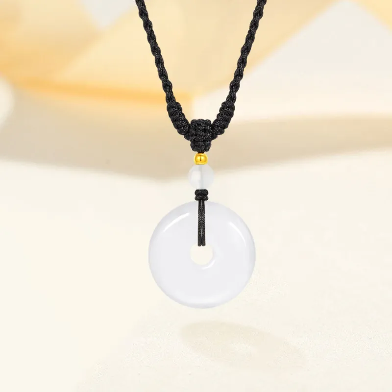 Love Jewelry Natural Chalcedony Jade Necklaces Unisex-1