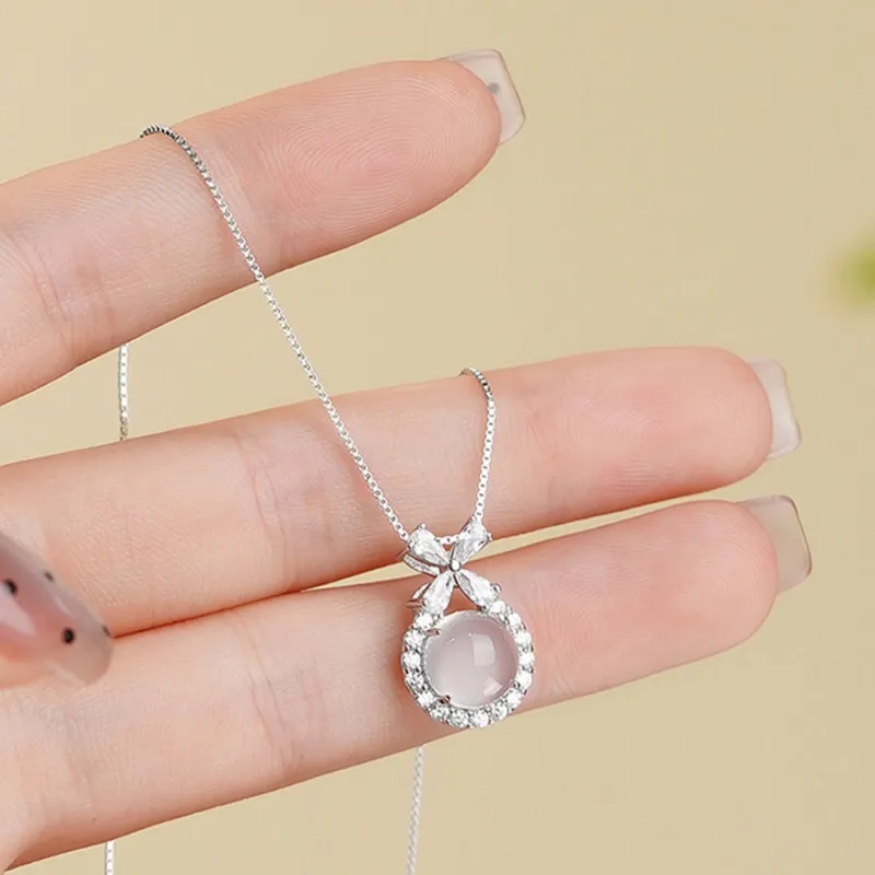 Love Jewelry Chalcedony Necklaces Unisex-3