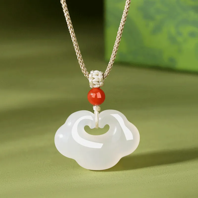 Love Jewelry Natural Chalcedony Jade Necklaces Unisex-2