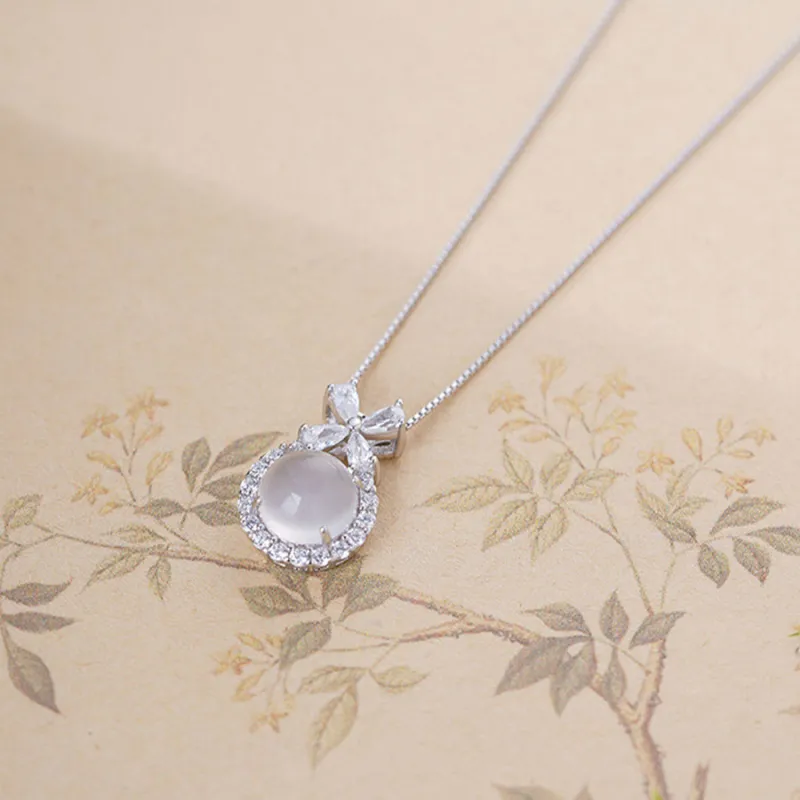 Love Jewelry Chalcedony Necklaces Unisex-2