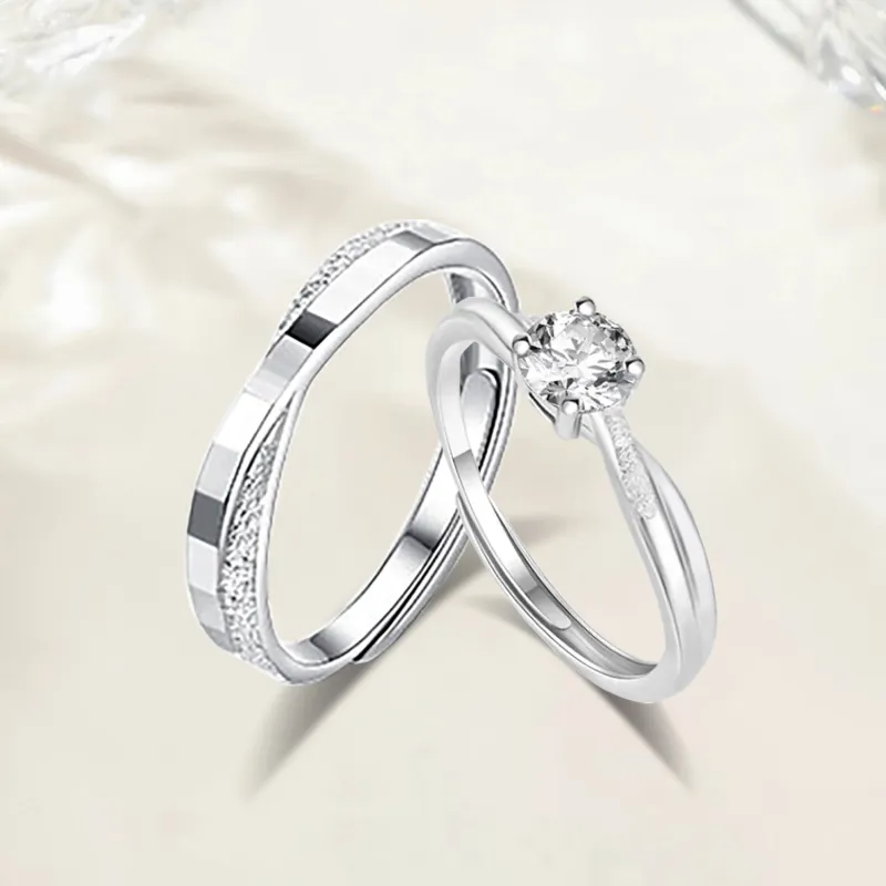 Love Jewelry Sterling Silver Rings Unisex-6