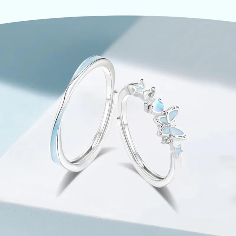 Love Jewelry Sterling Silver Rings Unisex-4