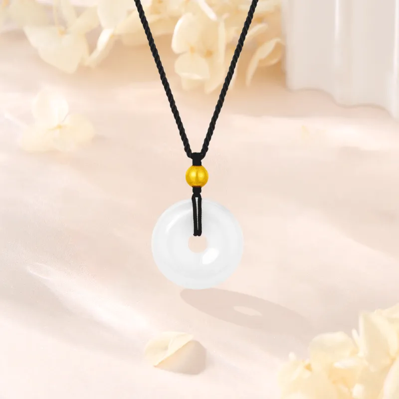 Love Jewelry Chalcedony Jade Necklaces Unisex-2