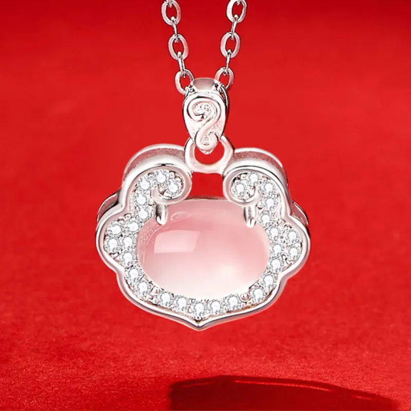 Love Jewelry Chalcedony Necklaces Unisex-1