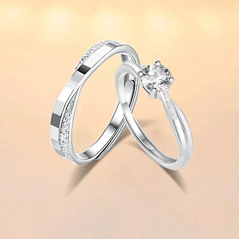 Love Jewelry Sterling Silver Rings Unisex-4
