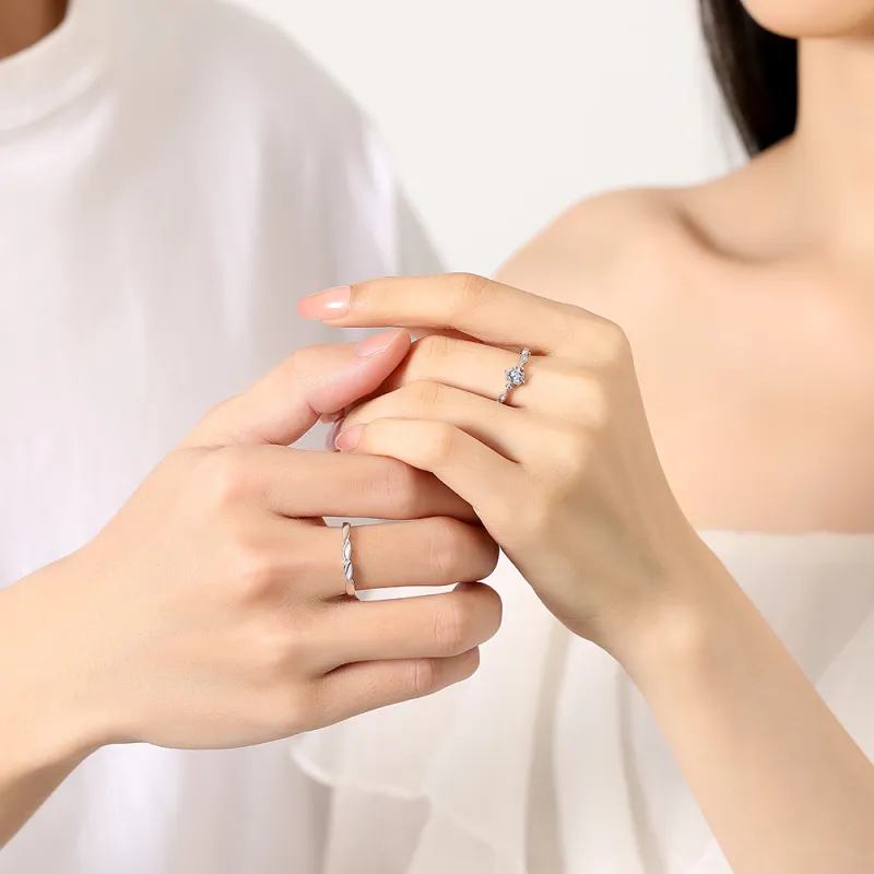 Love Jewelry Sterling Silver Rings Unisex-2