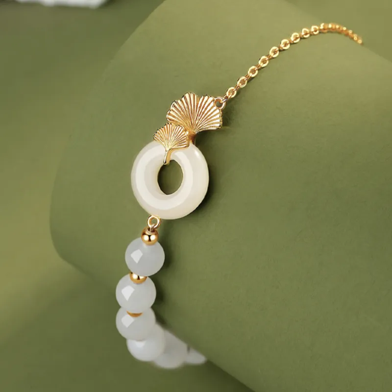 U＇VE Hetian Jade Bracelets Women's White Jade-5