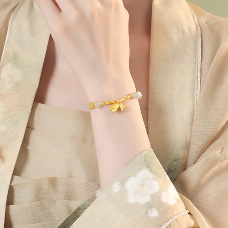 U＇VE Hetian Jade Bracelets Women's White Jade-5