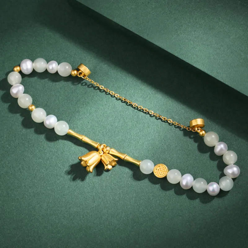U＇VE Hetian Jade Bracelets Women's White Jade-4