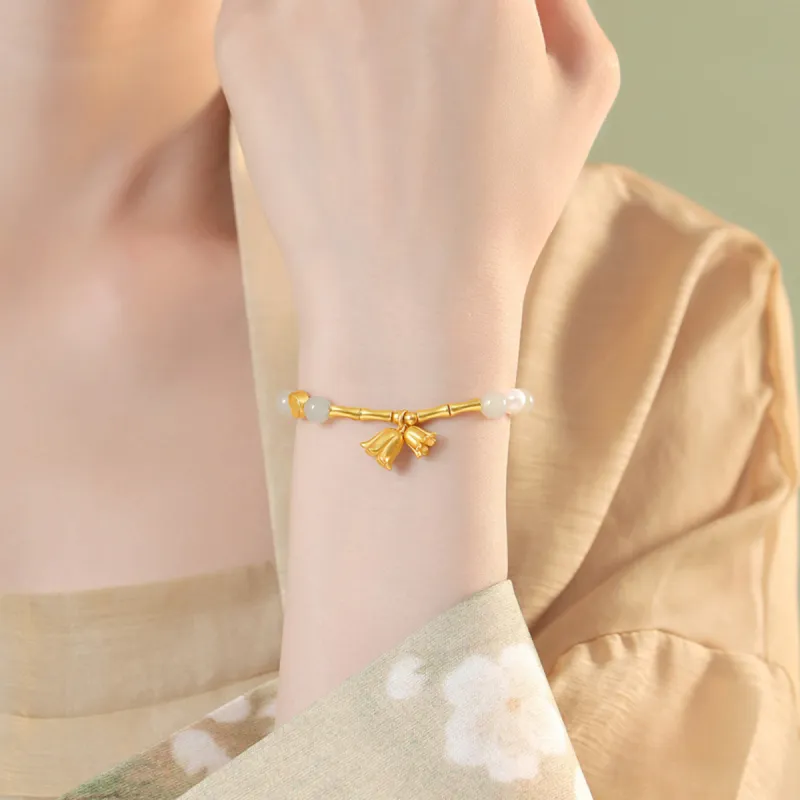 U＇VE Hetian Jade Bracelets Women's White Jade-3