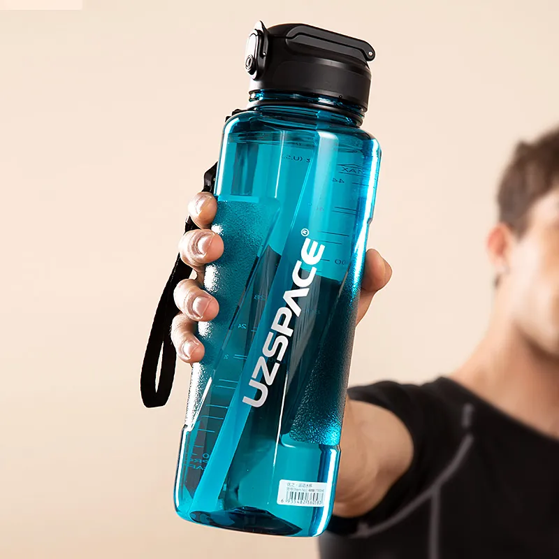UZSPACE Outdoor Water Equipment Outdoor Water Bottle 1500ML Tritan-4