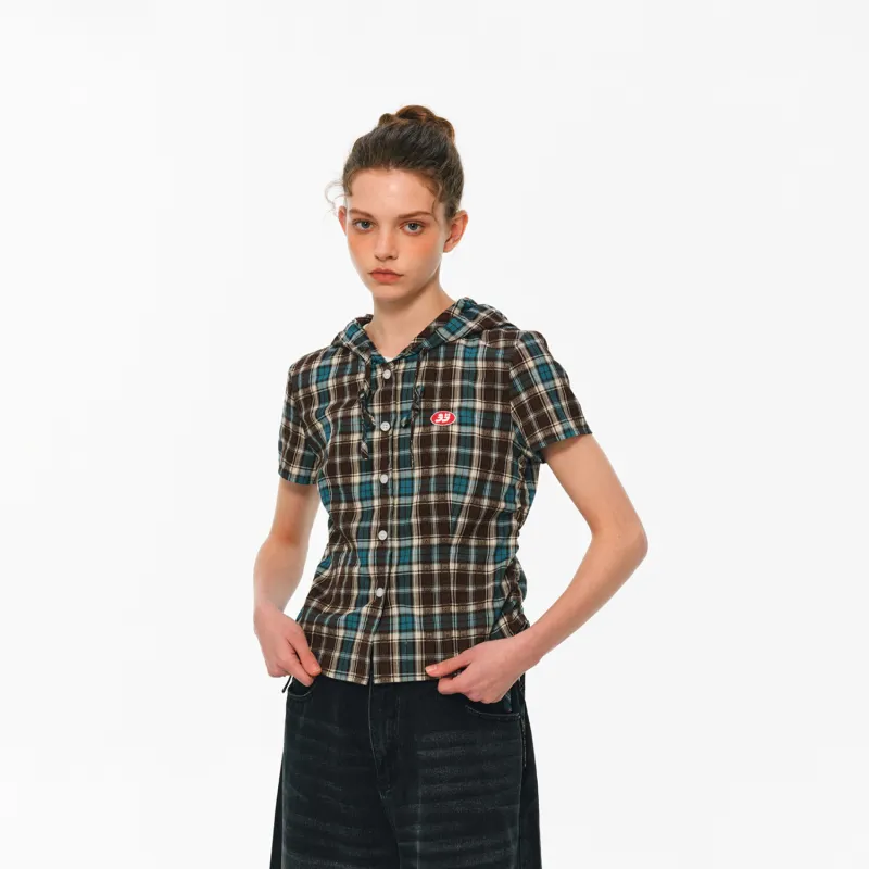 RASS Shirt Women's Dark Blue Plaid-3