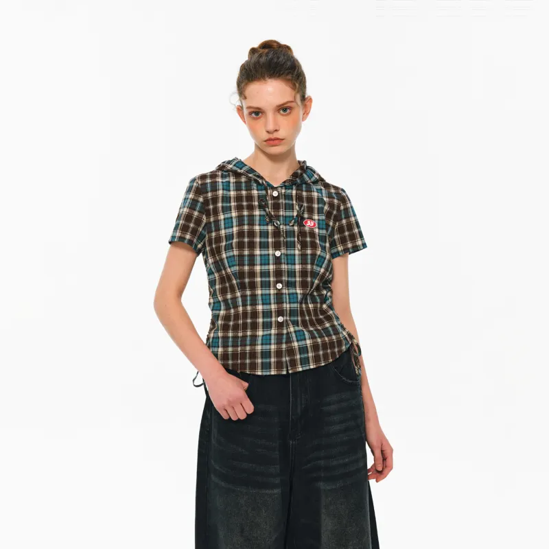 RASS Shirt Women's Dark Blue Plaid-2