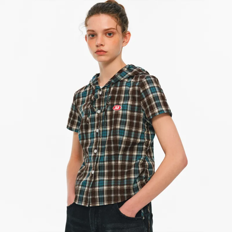 RASS Shirt Women's Dark Blue Plaid-4