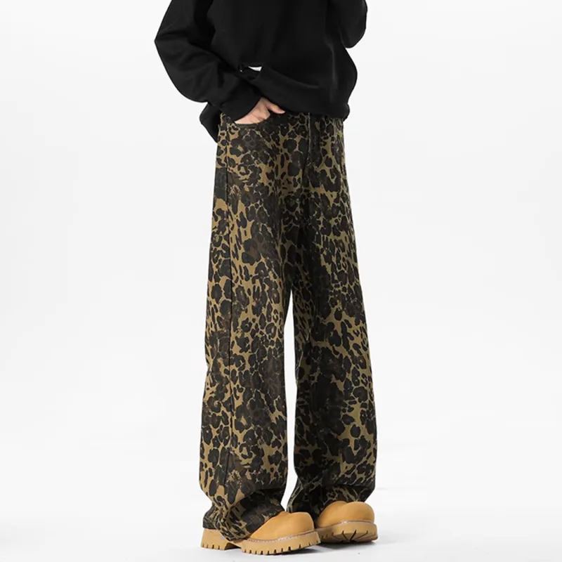 KSEK Jeans Unisex Leopard Print-4