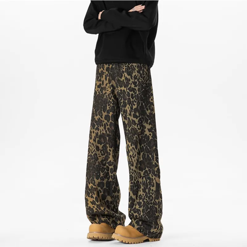 KSEK Jeans Unisex Leopard Print-2