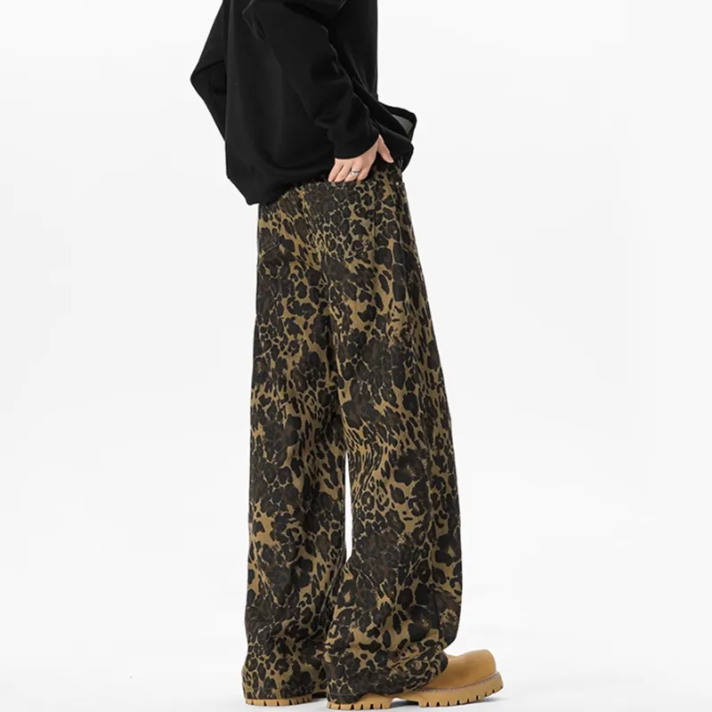 KSEK Jeans Unisex Leopard Print-6