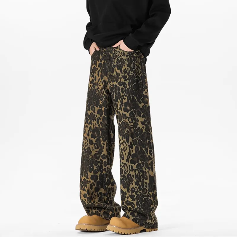KSEK Jeans Unisex Leopard Print-5