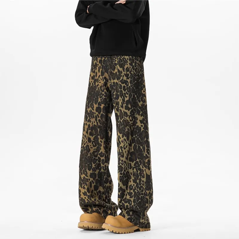KSEK Jeans Unisex Leopard Print-3