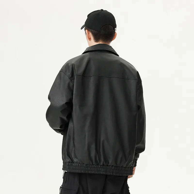 REFAMES Leather Jackets Unisex Black-0