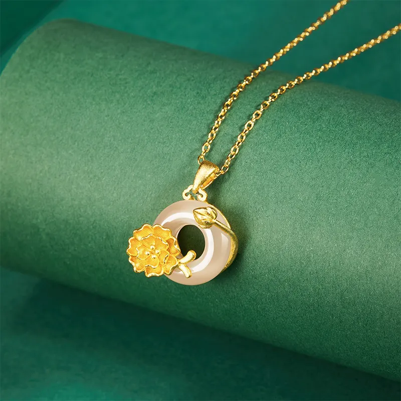MAMADESHOUHU Chalcedony Jade Necklaces Women's-108