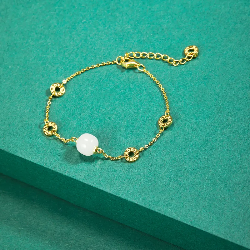 MAMADESHOUHU Bracelets Pale Greenish White Jade Women's-9