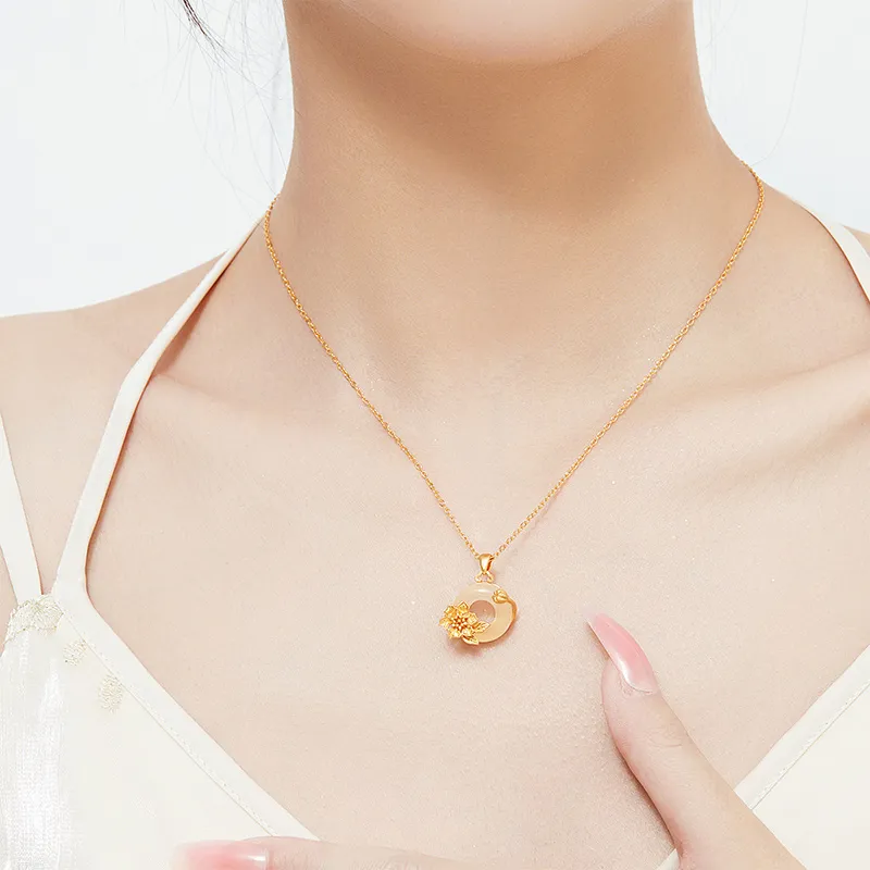 MAMADESHOUHU Chalcedony Jade Necklaces Women's-94