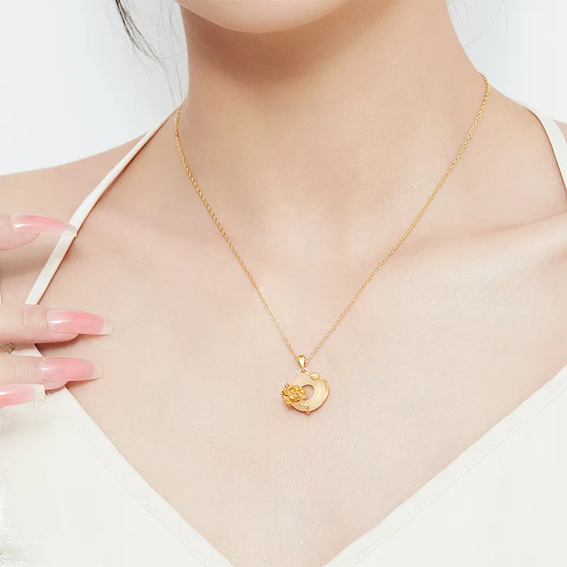 MAMADESHOUHU Chalcedony Jade Necklaces Women's-40