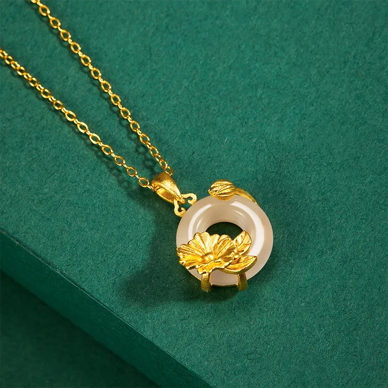 MAMADESHOUHU Chalcedony Jade Necklaces Women's-74