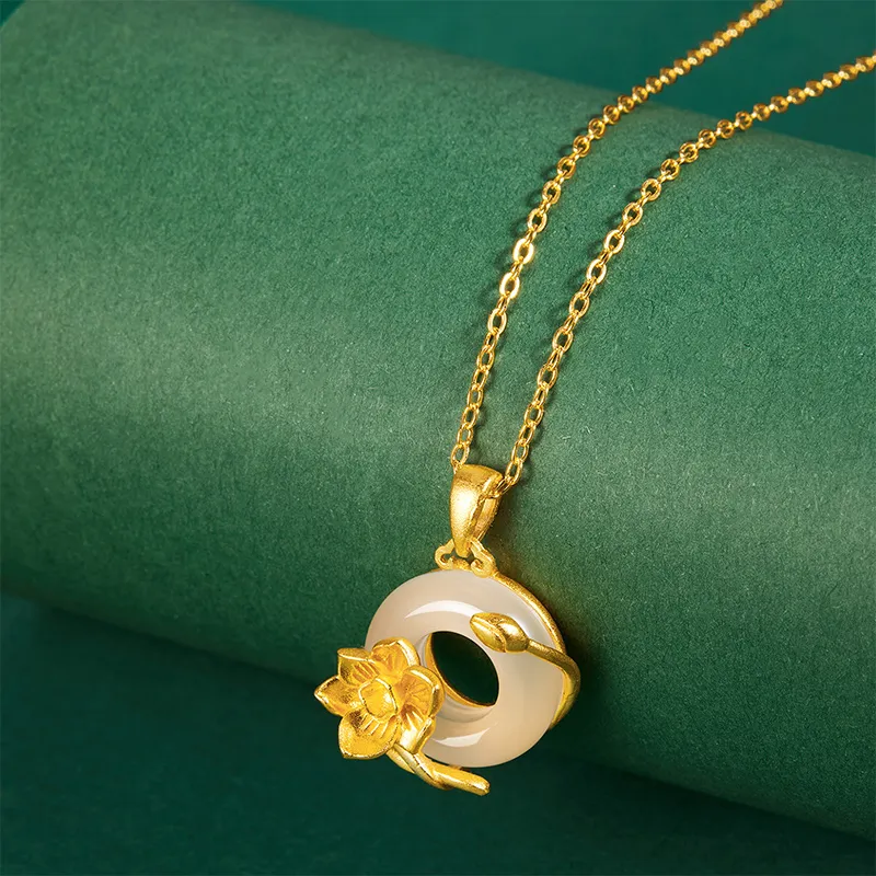 MAMADESHOUHU Chalcedony Jade Necklaces Women's-130