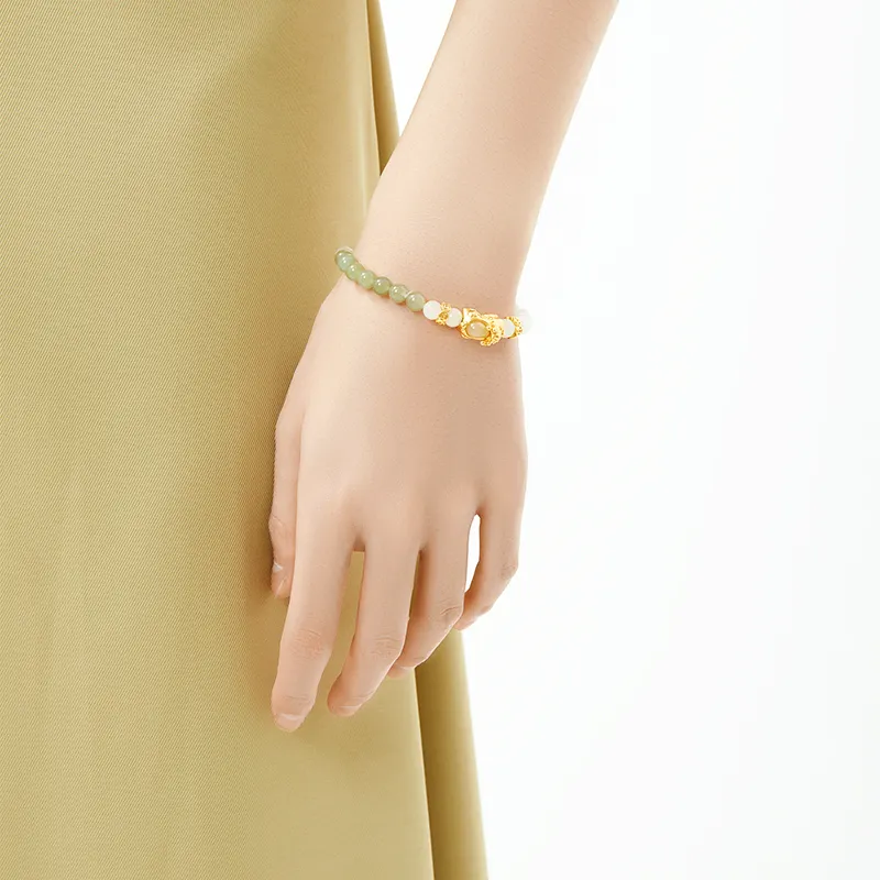 MAMADESHOUHU Hetian Jade Bracelets Pale Greenish White Jade Women's-5