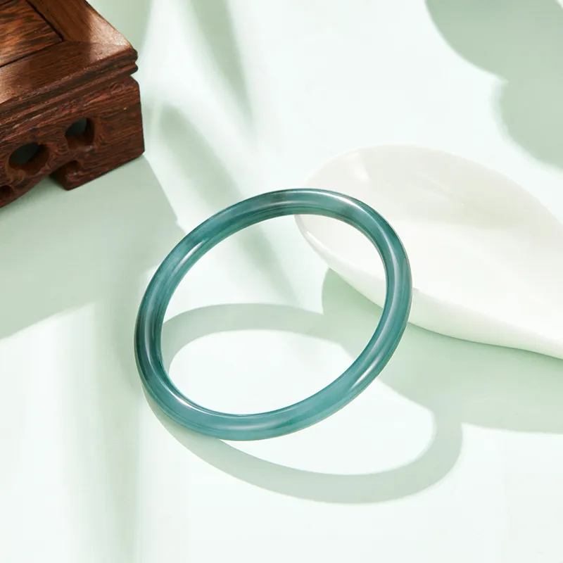 MAMADESHOUHU Glutinous Jade Bangles Women's-7
