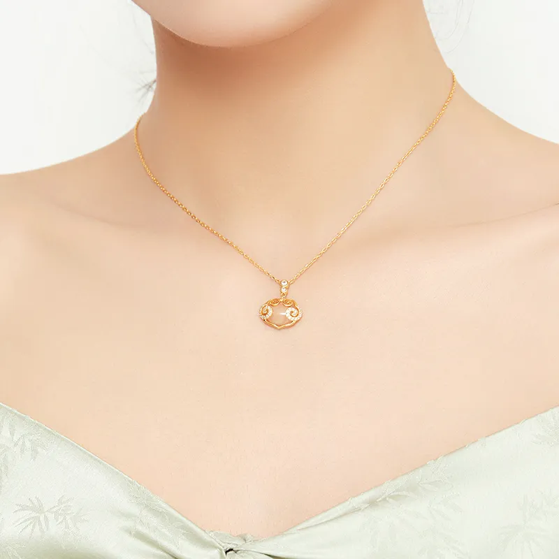 MAMADESHOUHU Chalcedony Jade Necklaces Women's-6