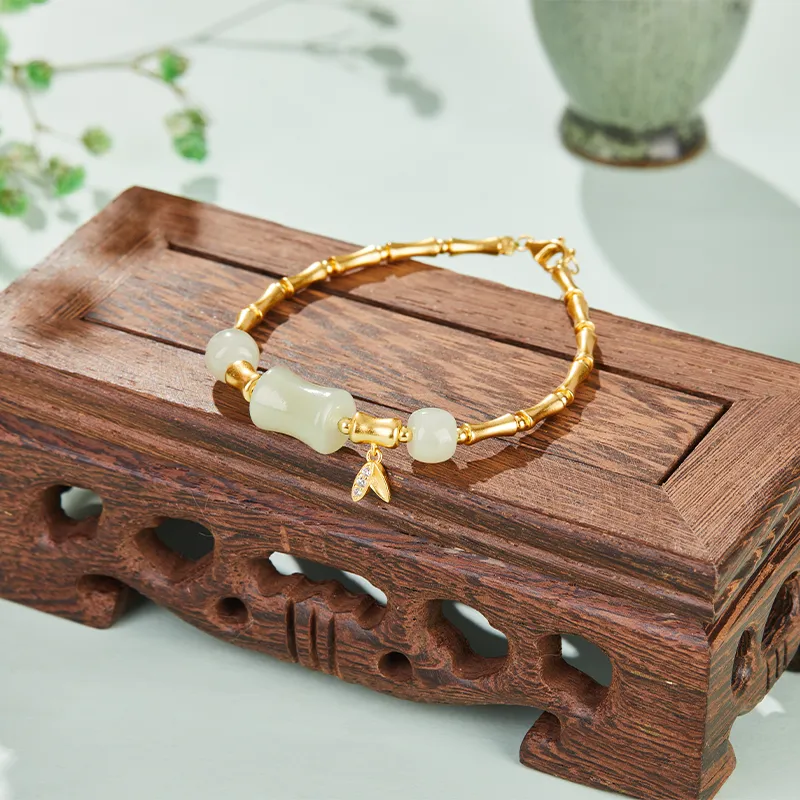 MAMADESHOUHU Hetian Jade Bracelets Pale Greenish White Jade Women's-8