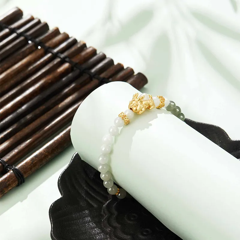 MAMADESHOUHU Hetian Jade Bracelets Pale Greenish White Jade Women's-8