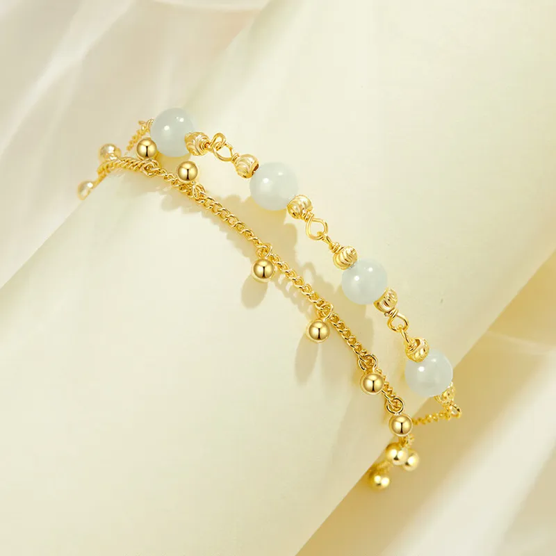 MAMADESHOUHU Hetian Jade Bracelets Pale Greenish White Jade Women's-7