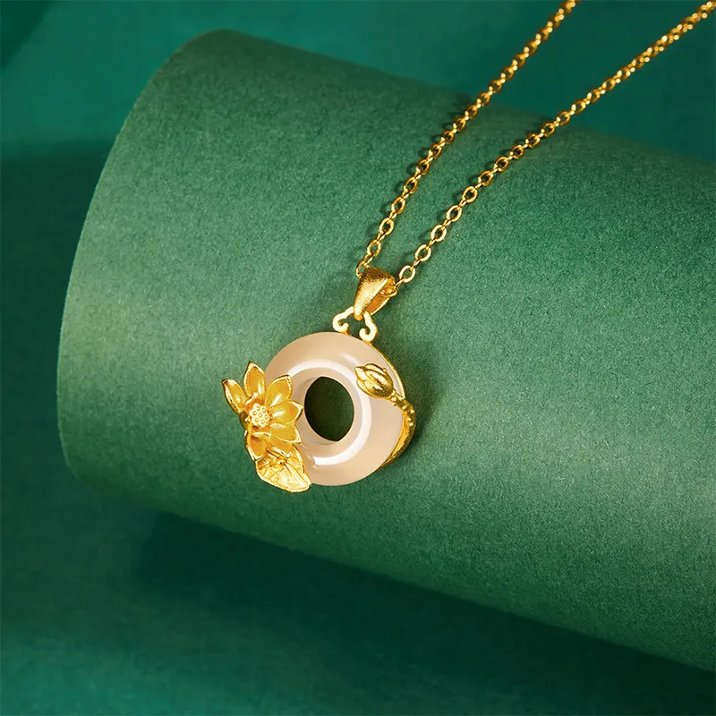 MAMADESHOUHU Chalcedony Jade Necklaces Women's-64