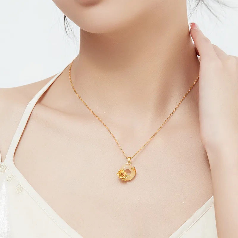 MAMADESHOUHU Chalcedony Jade Necklaces Women's-93