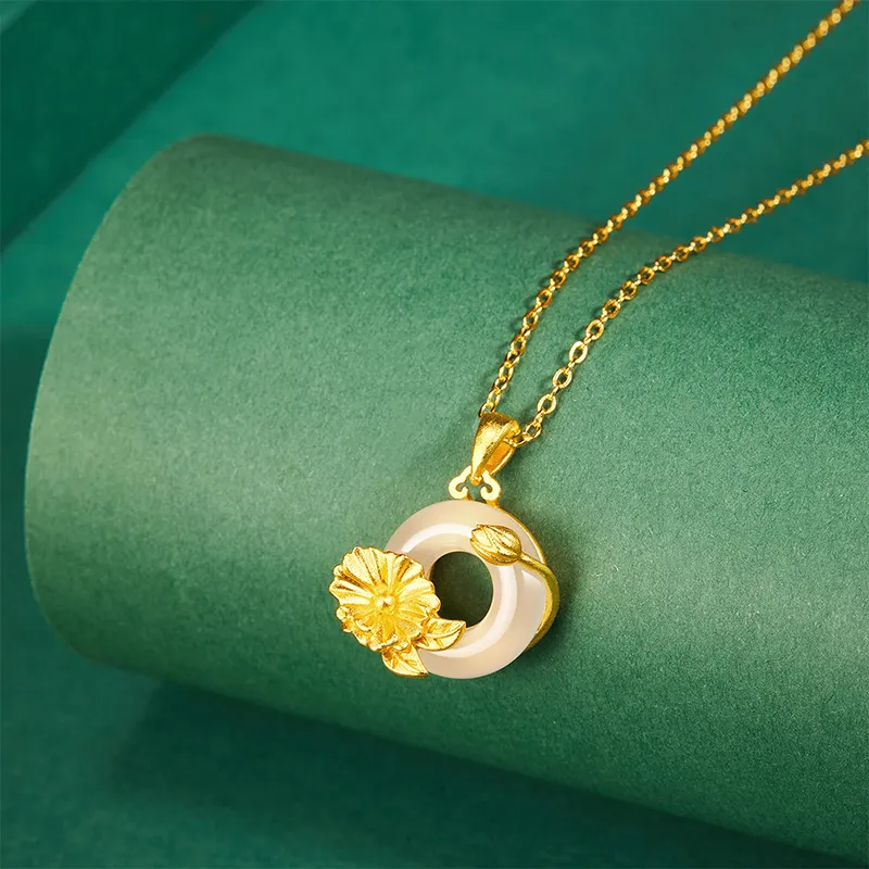 MAMADESHOUHU Chalcedony Jade Necklaces Women's-75