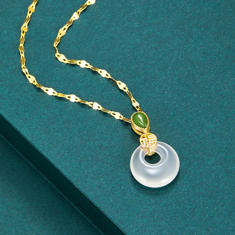 MAMADESHOUHU Chalcedony Necklaces Women's-11