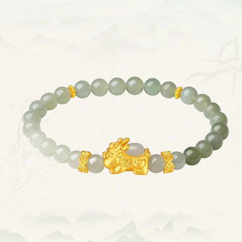 MAMADESHOUHU Hetian Jade Bracelets Pale Greenish White Jade Women's-10
